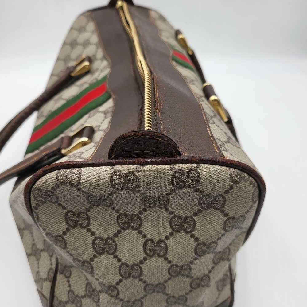Gucci Vintage GG Supreme Sherry Line Boston 35 Bag..Auth. - Picture 15 of 15